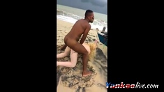 Threesome on the beach