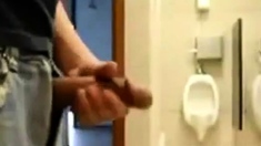 Bigcockflasher - Caught wanking in public restroom