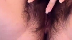 Webcam corra masturbating big hairy pussy