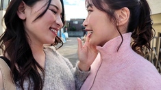 Busty Japanese babes in awesome lesbian action