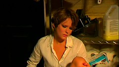 Cute tomboy office worker gets fucked real hard by her hung boss
