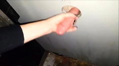 Amateur Wife Works Her Skillful Hands On A Gloryhole Cock