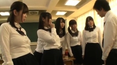 Akane Yoshinaga Asian Teen In School Uniform Rides Cock